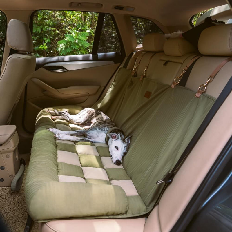 Cama de pet grande para carro com almofada de segurança para viagem