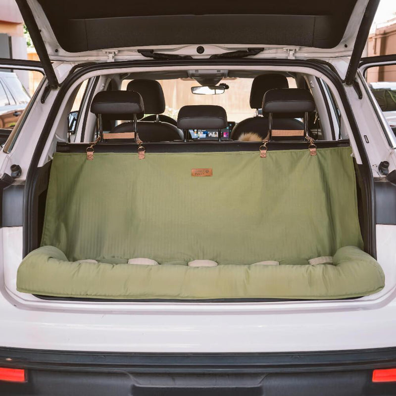 Cama de pet grande para carro com almofada de segurança para viagem