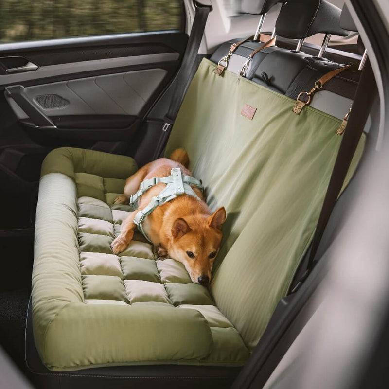 Cama de pet grande para carro com almofada de segurança para viagem