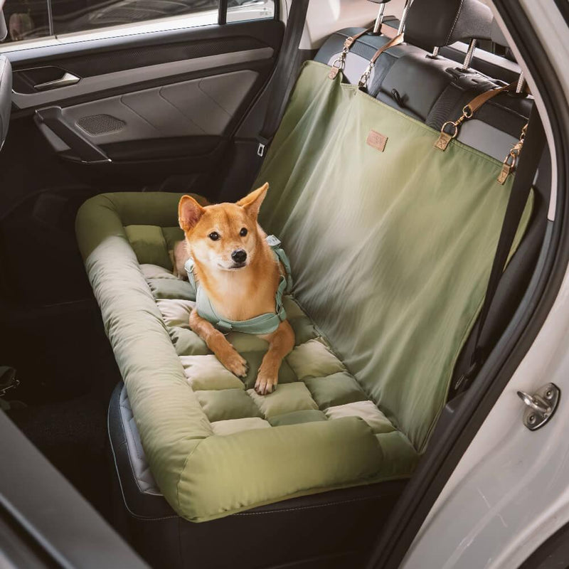 Cama de pet grande para carro com almofada de segurança para viagem