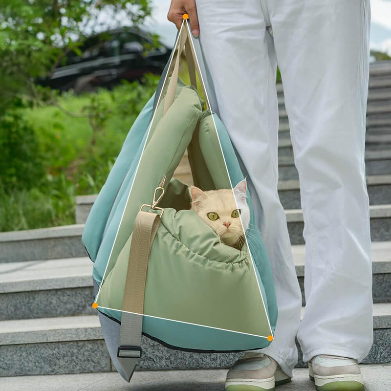 Cama de pet para carro e bolsa de transporte