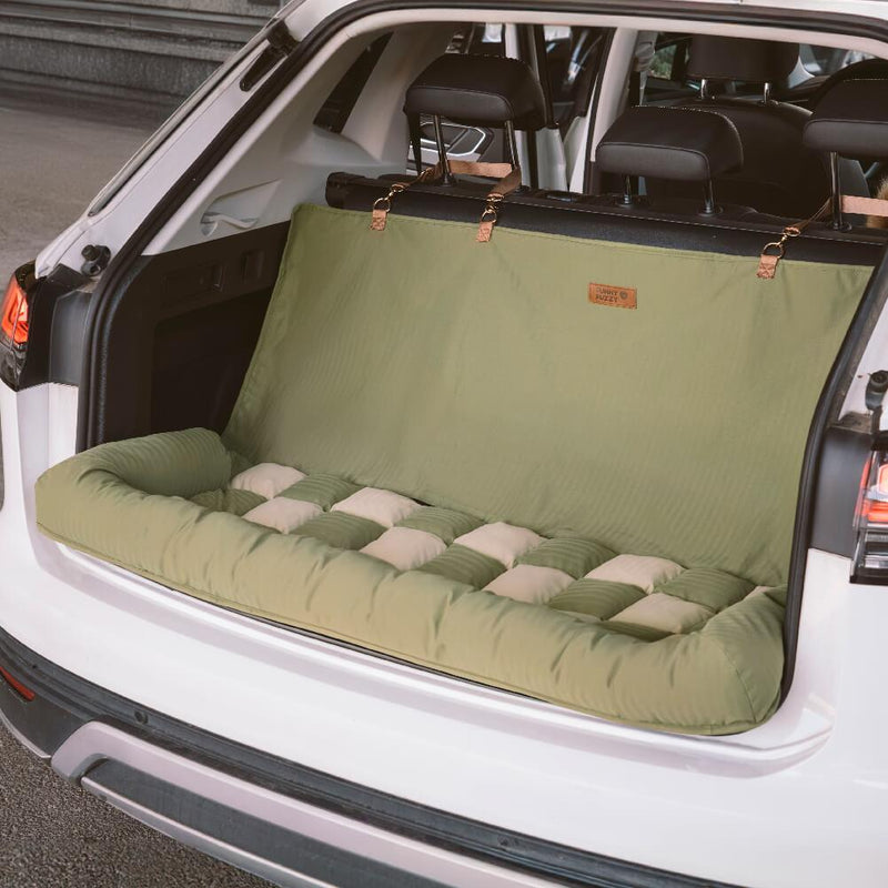 Cama de pet grande para carro com almofada de segurança para viagem